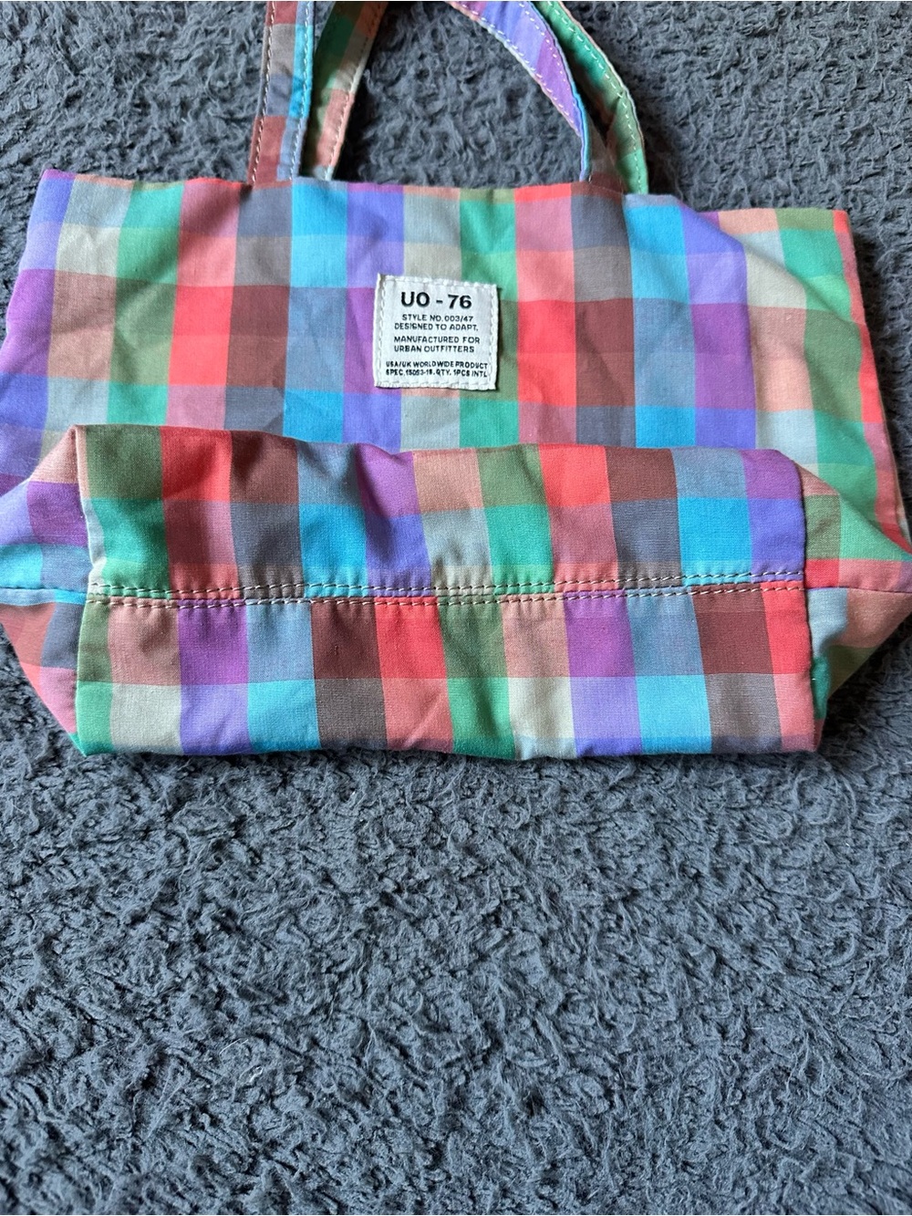 Urban Outfitters Plaid Small Handbag Purse Tote - Picture 3 of 8